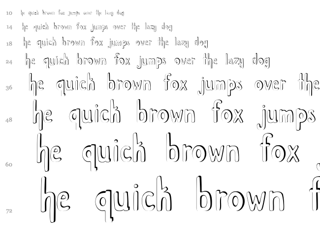 Childlike Wonder font waterfall